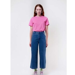 Lazy Oaf Blue Wide Leg work denim Jeans size 26